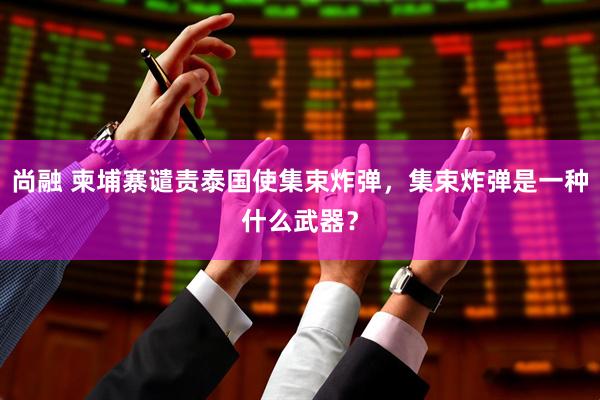 尚融 柬埔寨谴责泰国使集束炸弹，集束炸弹是一种什么武器？