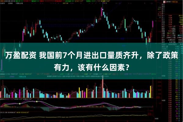 万盈配资 我国前7个月进出口量质齐升，除了政策有力，该有什么因素？